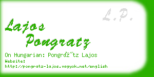 lajos pongratz business card